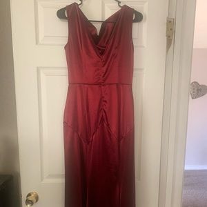 Beautiful maroon long form fitting dress